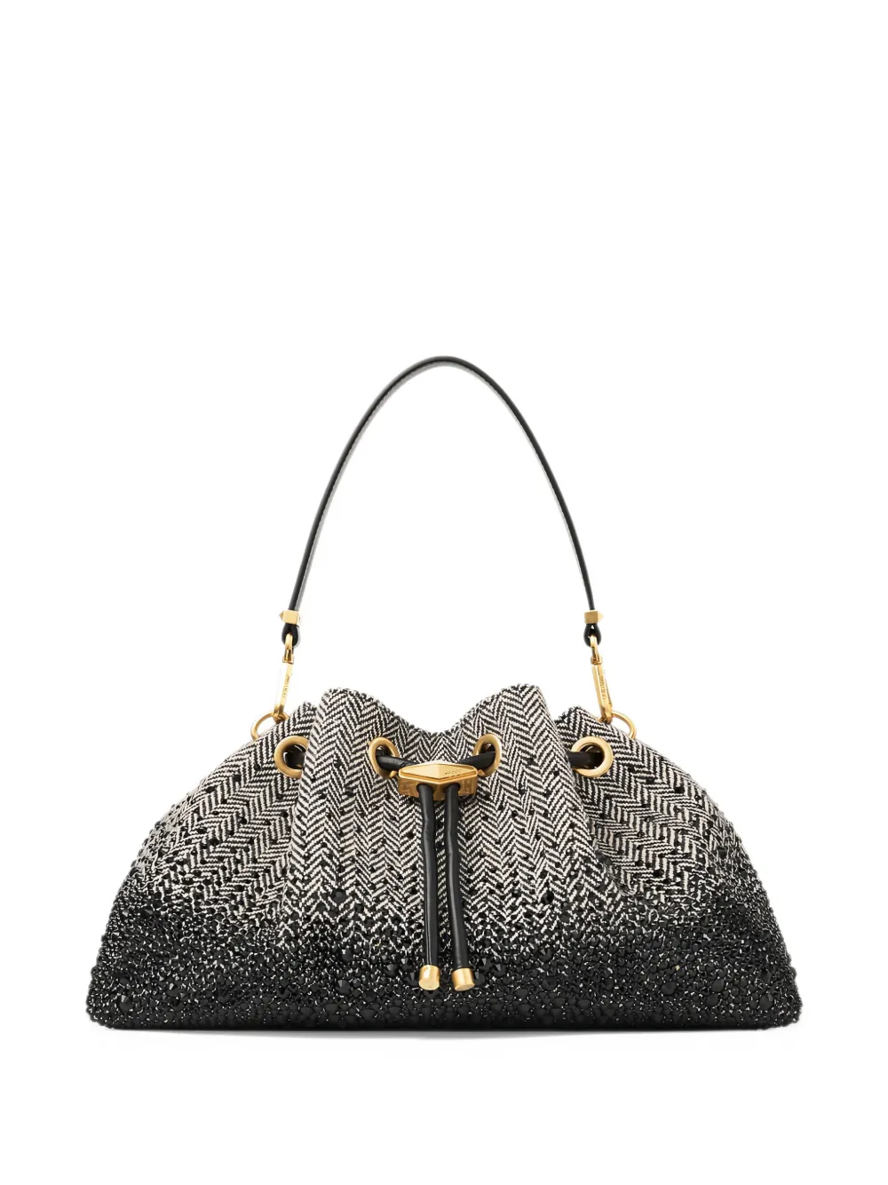 Jimmy Choo Bon Bon crystal-embellished shoulder bag - Nero