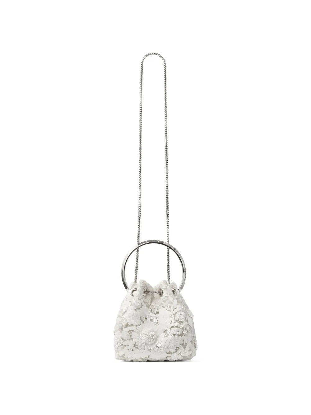 Jimmy Choo Bon schoudertas met pailletten Wit