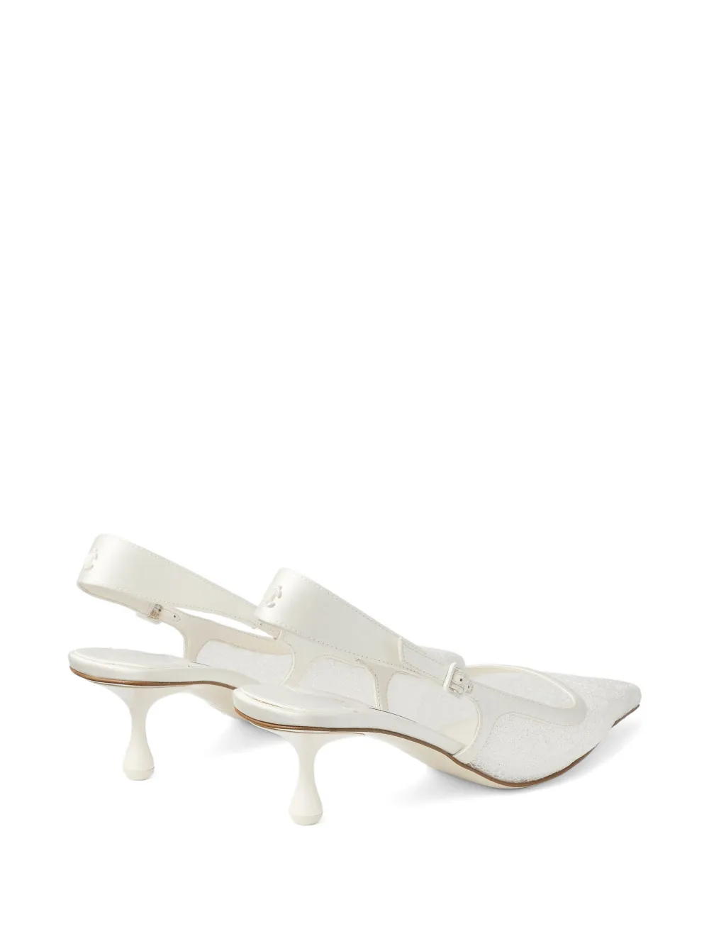 Jimmy Choo Amel 50 slingback pumps verfraaid met glitters Beige