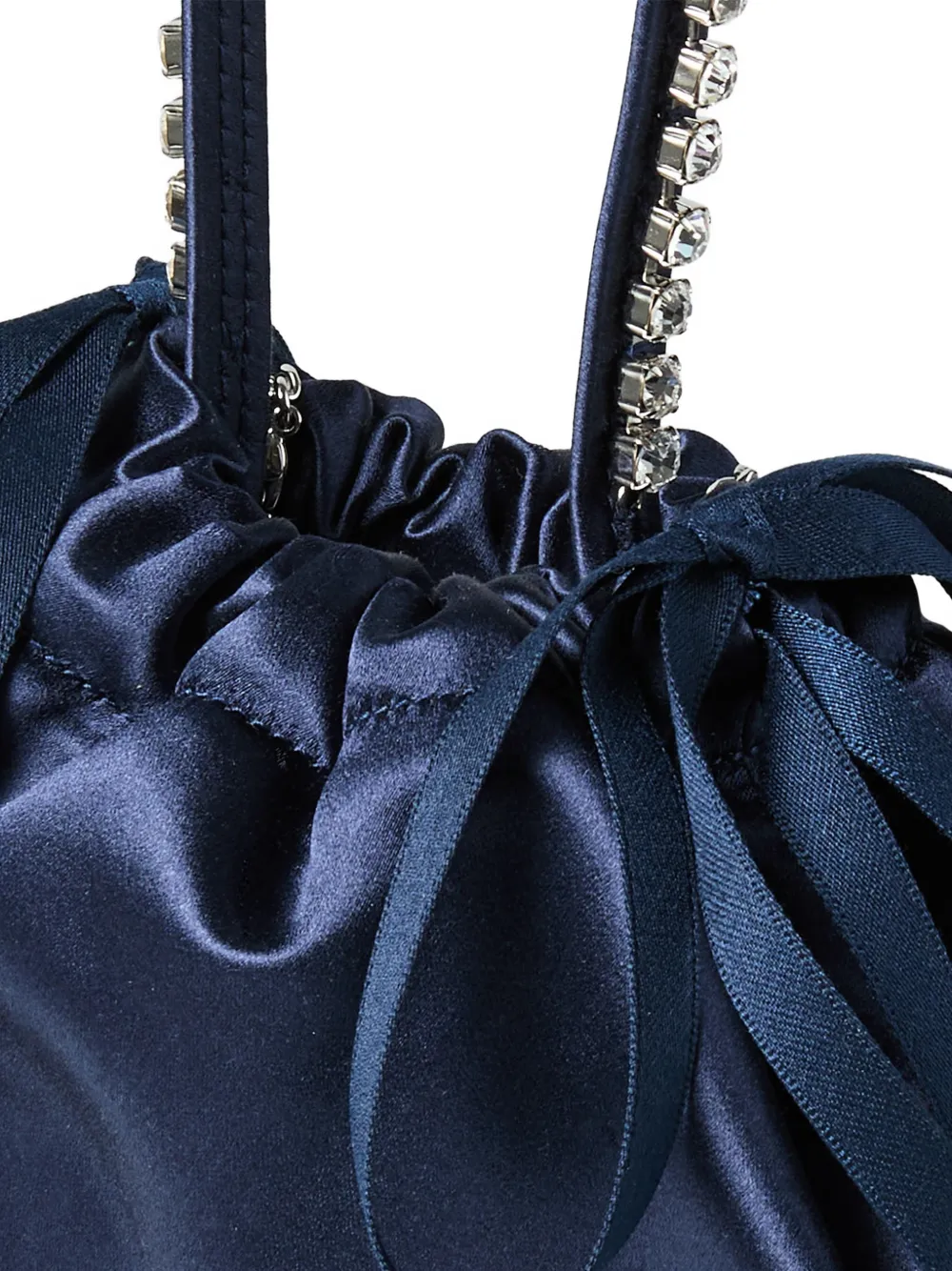 Jimmy Choo Kleine shopper verfraaid met kristallen en trekkoord Blauw