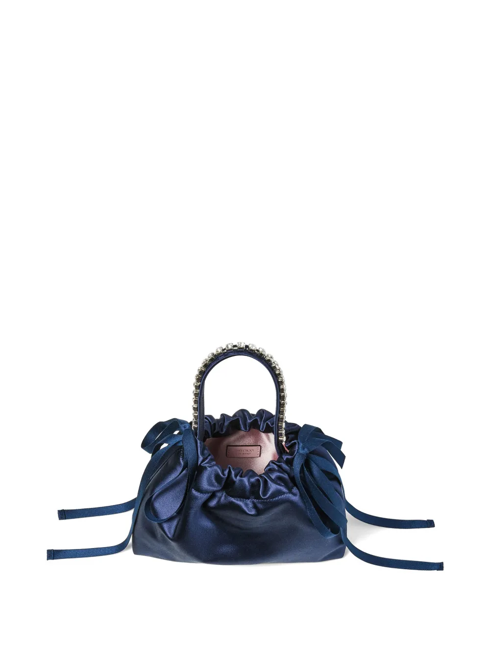 Jimmy Choo Kleine shopper verfraaid met kristallen en trekkoord Blauw