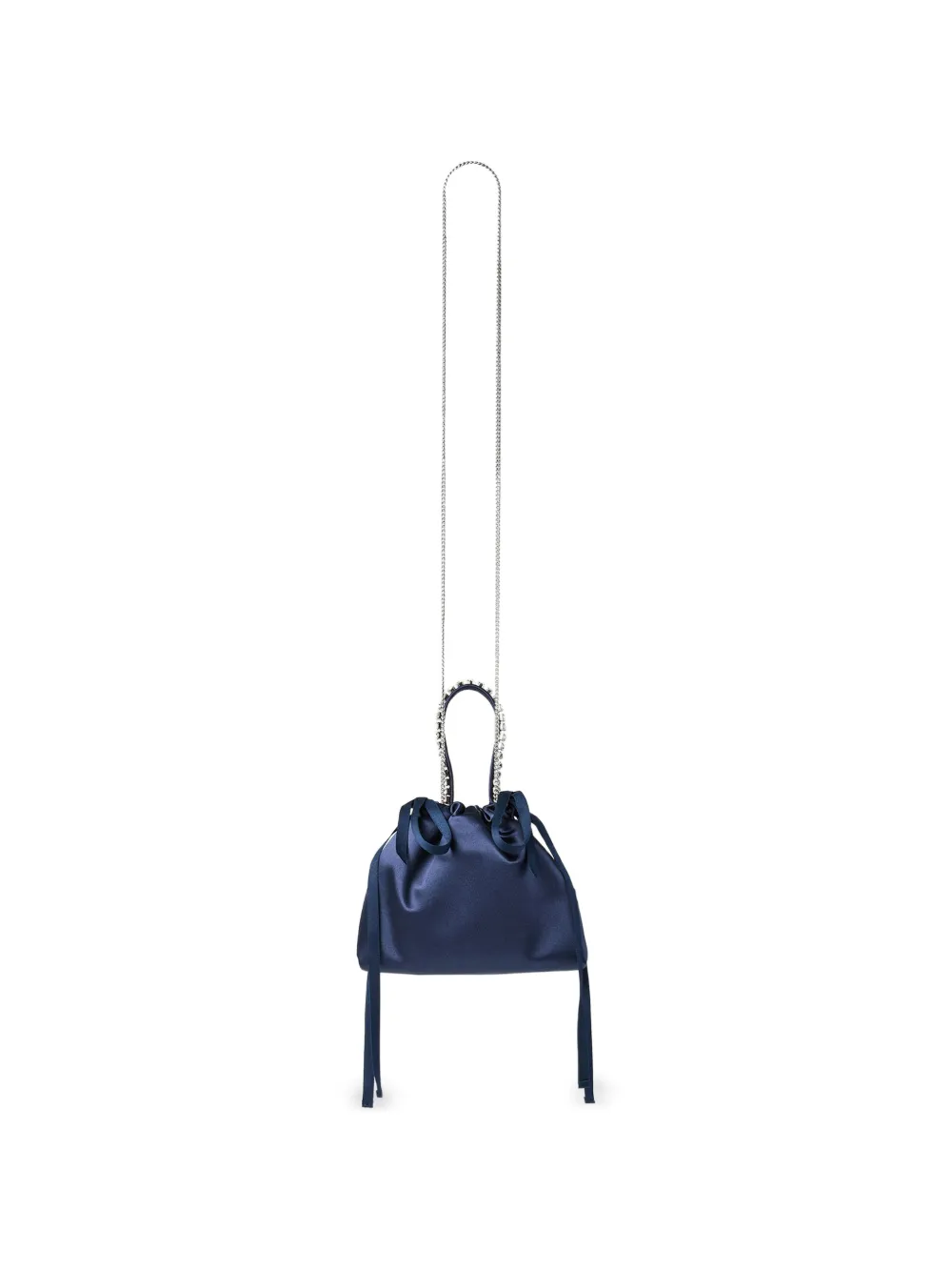 Jimmy Choo Kleine shopper verfraaid met kristallen en trekkoord Blauw