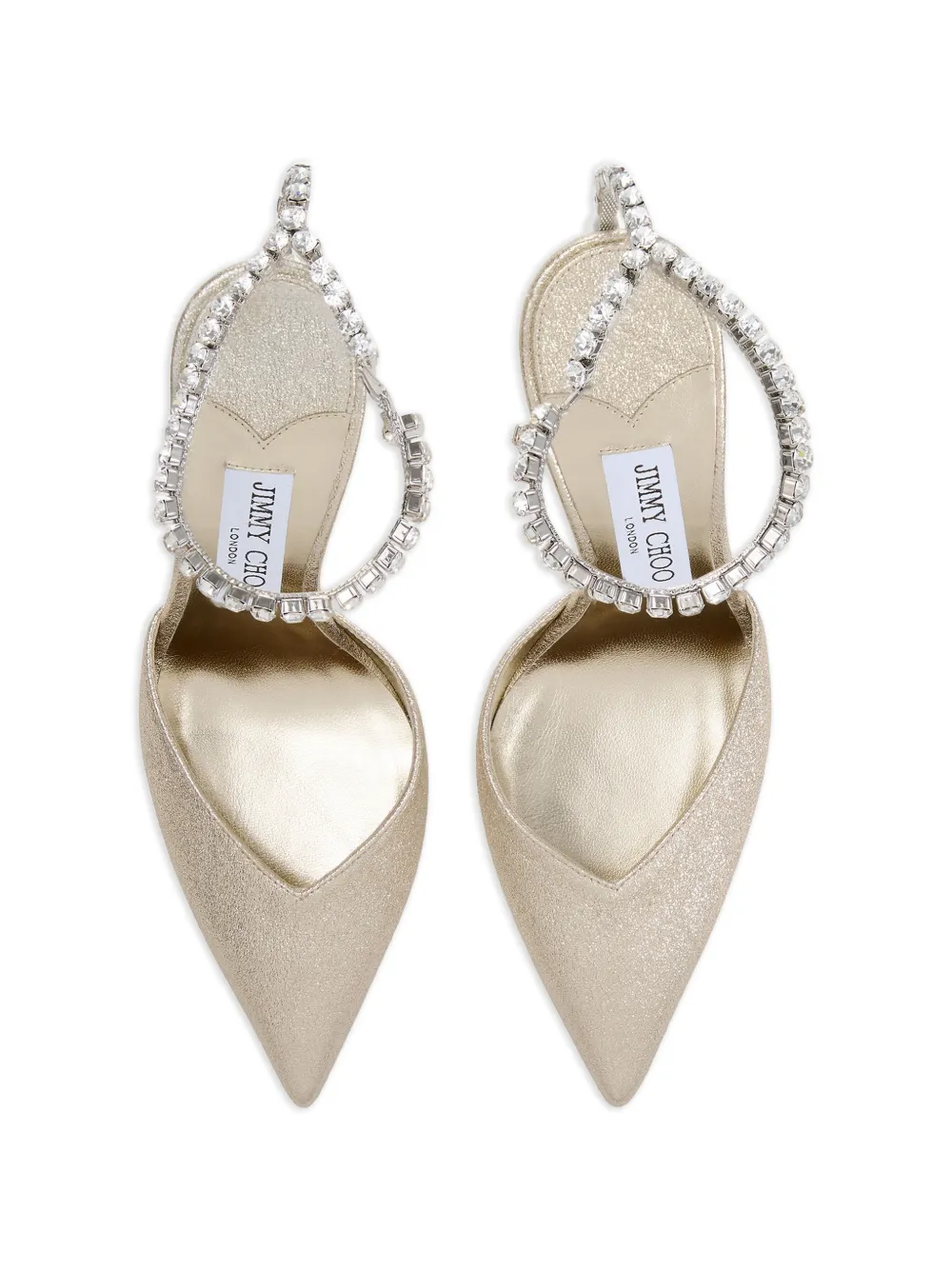 Jimmy Choo Saeda 100 pumps verfraaid met kristallen Goud