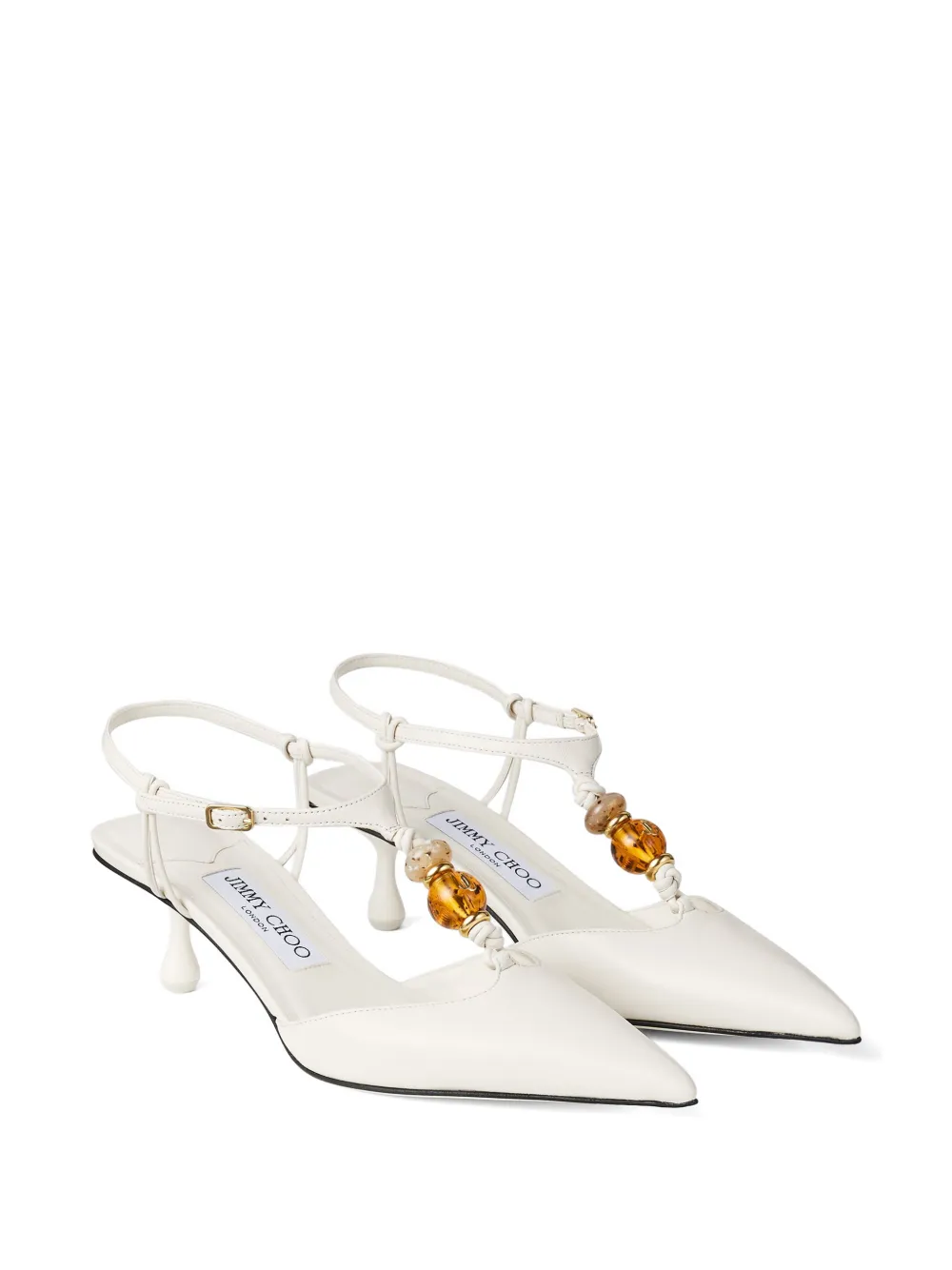 Jimmy Choo Lauri pumps verfraaid met kralen Wit