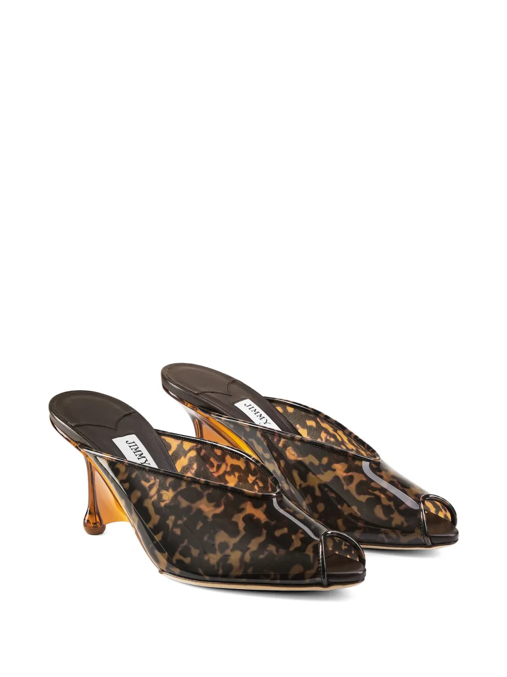 Jimmy Choo Glace Mule 80 peep-toe heels Bruin
