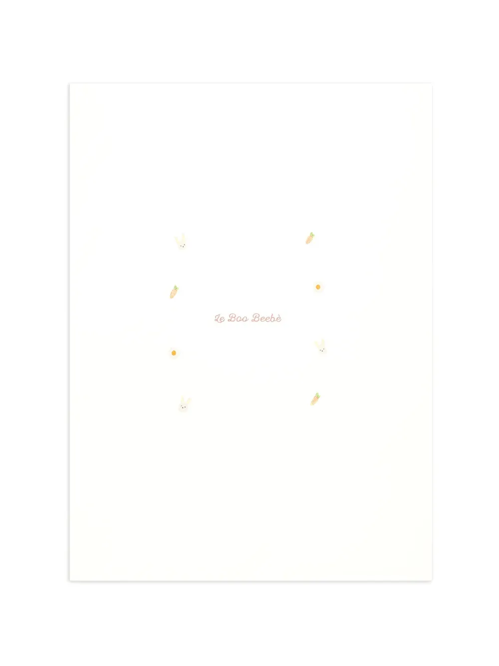 Le Boo Beebè embroidered logo-detail blanket - Bianco