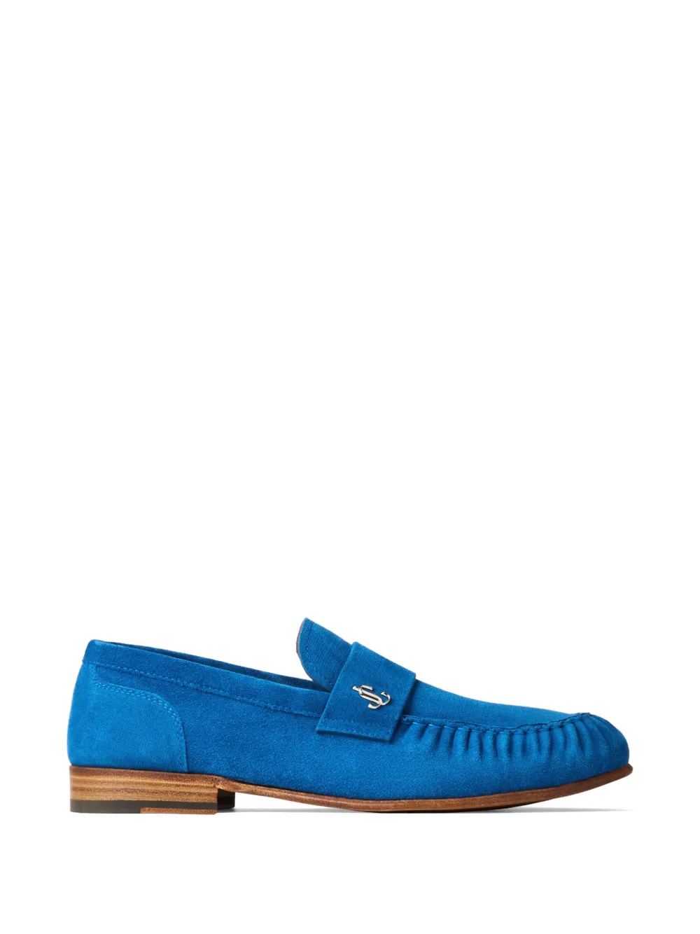 Jimmy Choo Ellis logo-plaque loafers - Blu