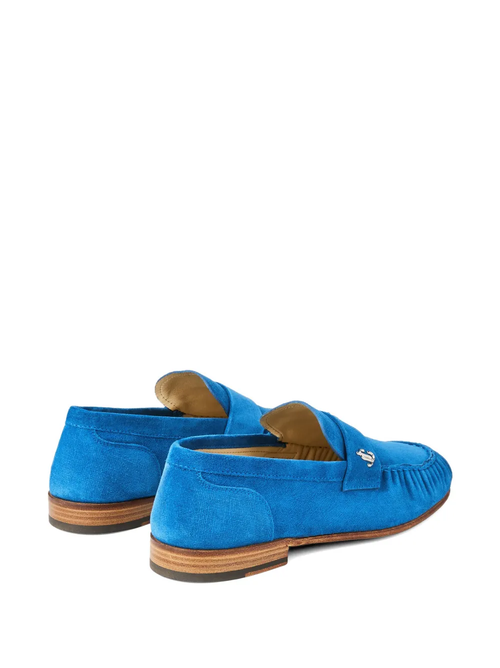 Jimmy Choo Ellis logo-plaque loafers Blauw