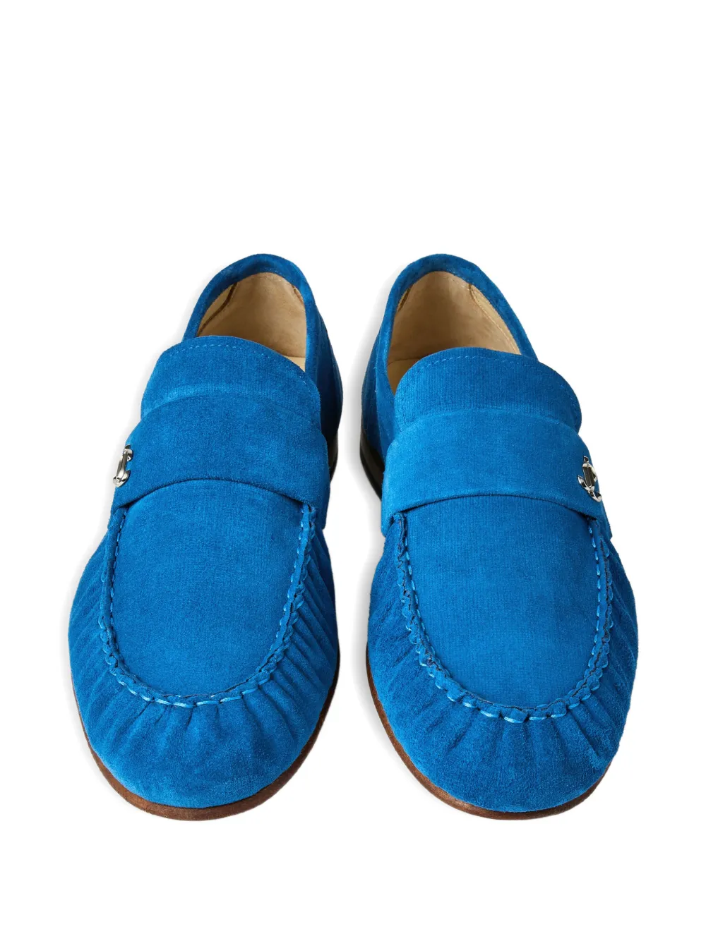 Jimmy Choo Ellis logo-plaque loafers Blauw