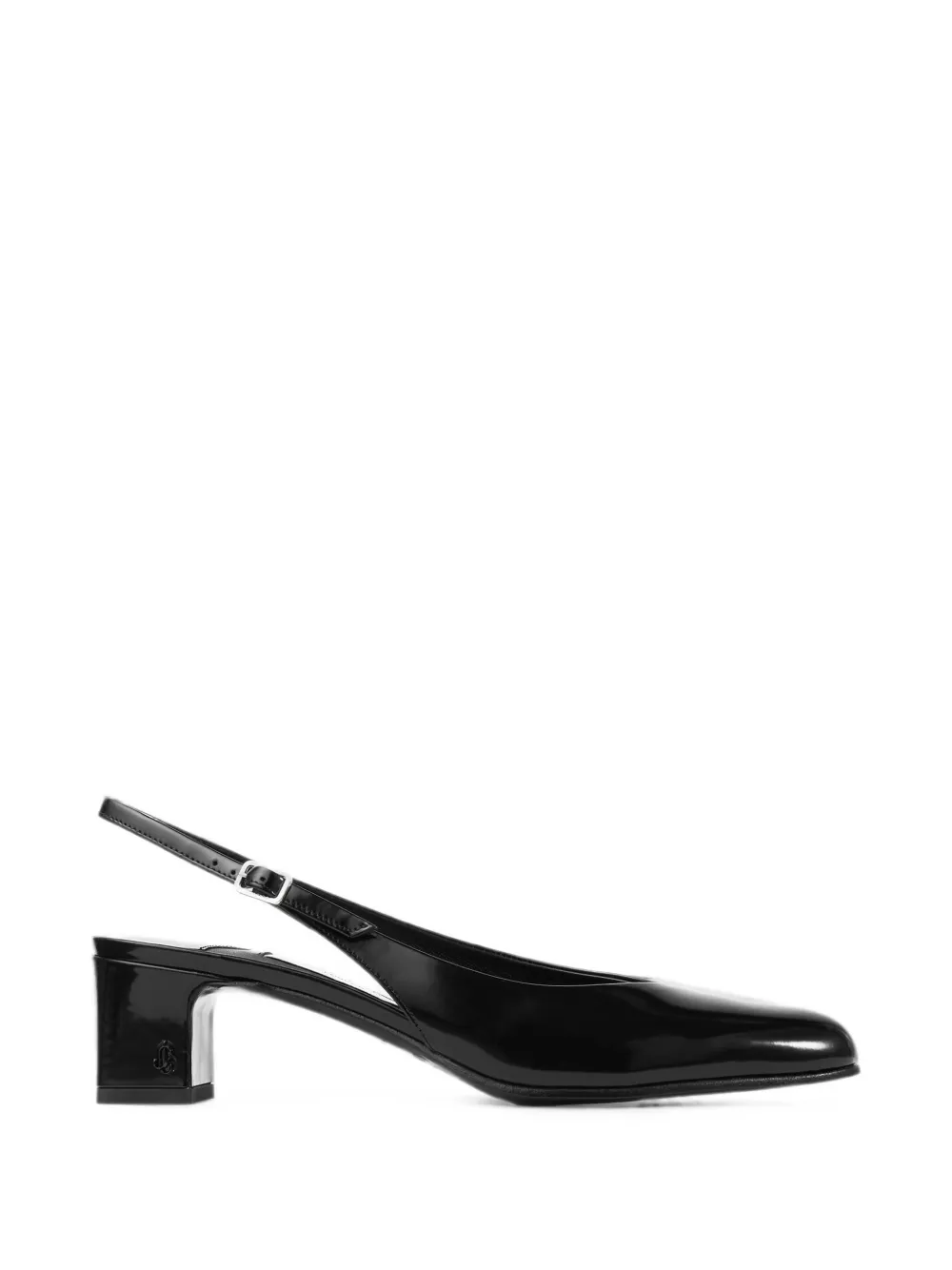 Jimmy Choo Eyla 45 black polished calf-leather slingbacks Zwart