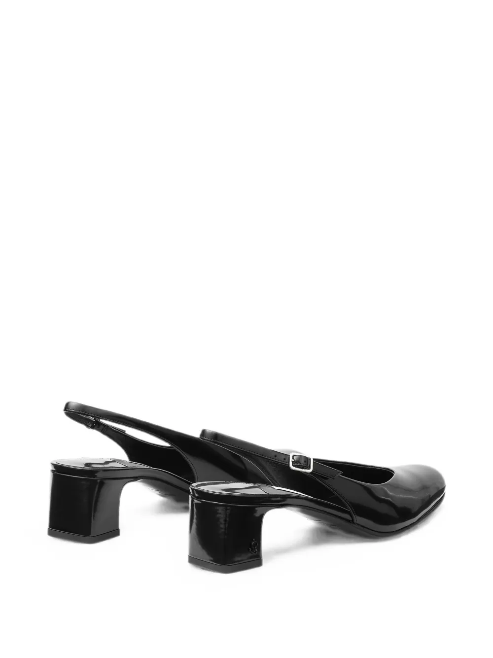 Jimmy Choo Eyla 45 black polished calf-leather slingbacks Zwart