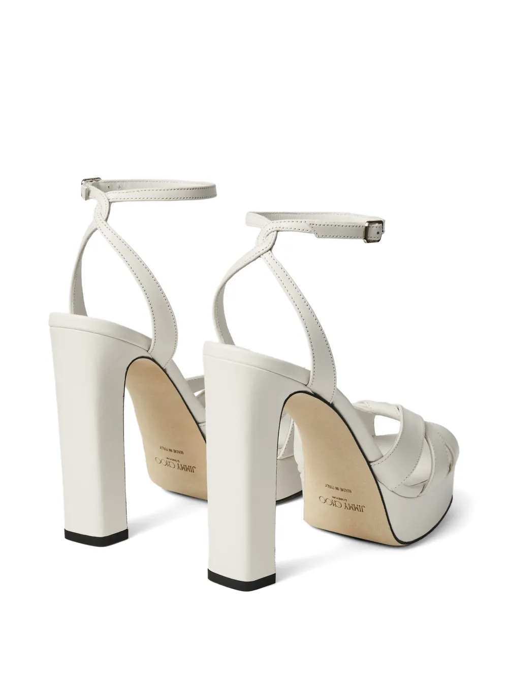 Jimmy Choo Sandalen met gekruist bandje Beige