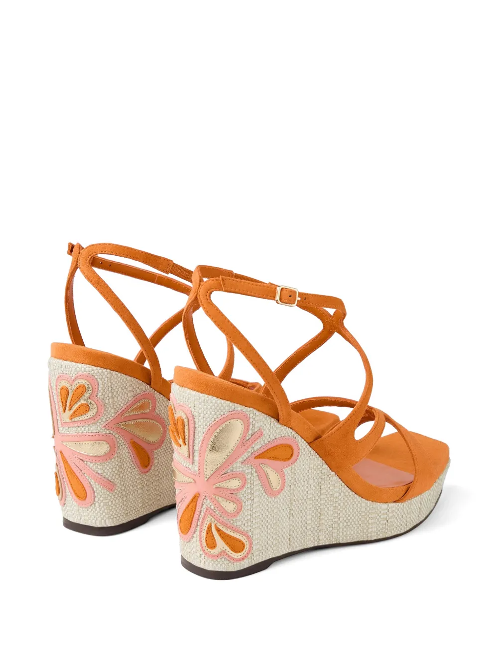 Jimmy Choo Ayla espadrilles met bloemapplicatie Oranje