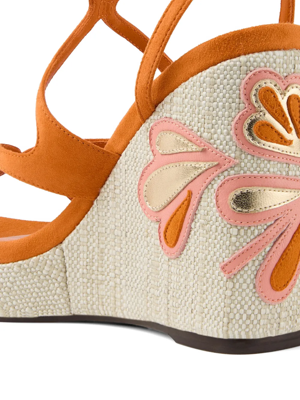 Jimmy Choo Ayla espadrilles met bloemapplicatie Oranje