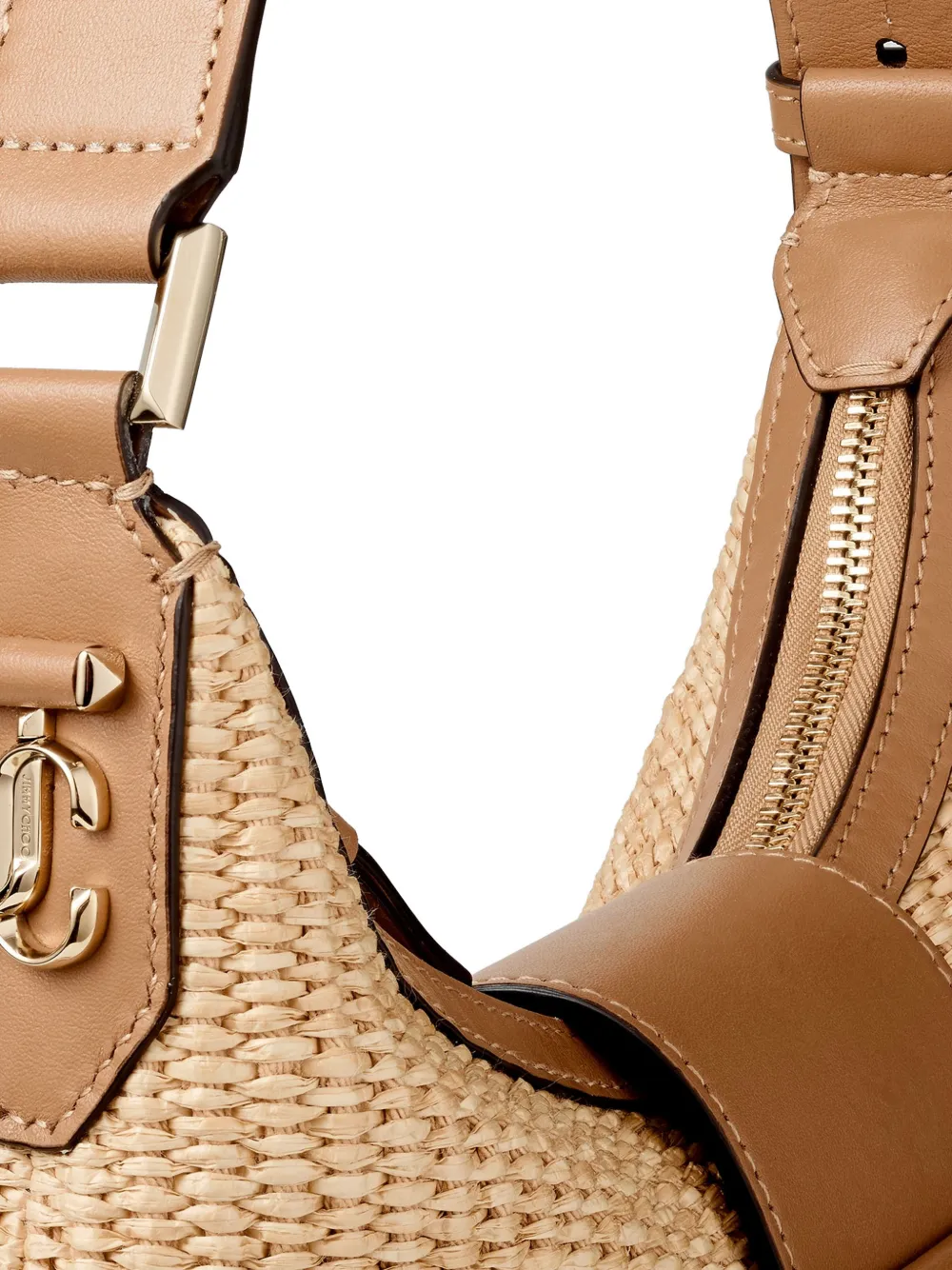 Jimmy Choo Kleine Bar Hobo schoudertas Beige