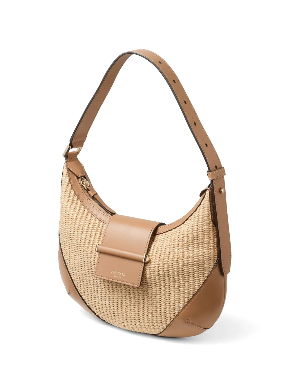 Jimmy Choo Kleine Bar Hobo schoudertas Beige