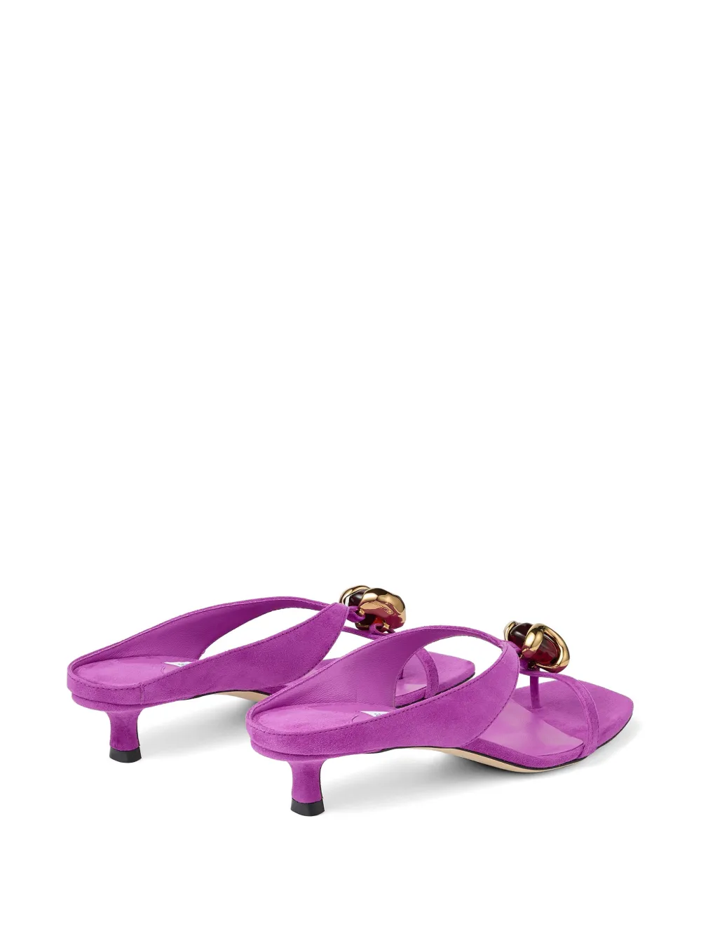 Jimmy Choo 35mm Emeri Stone thong heeled mules Paars