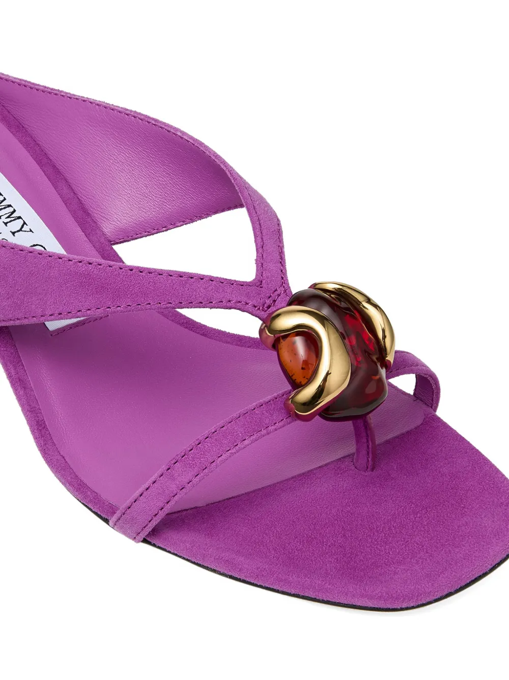 Jimmy Choo 35mm Emeri Stone thong heeled mules Paars
