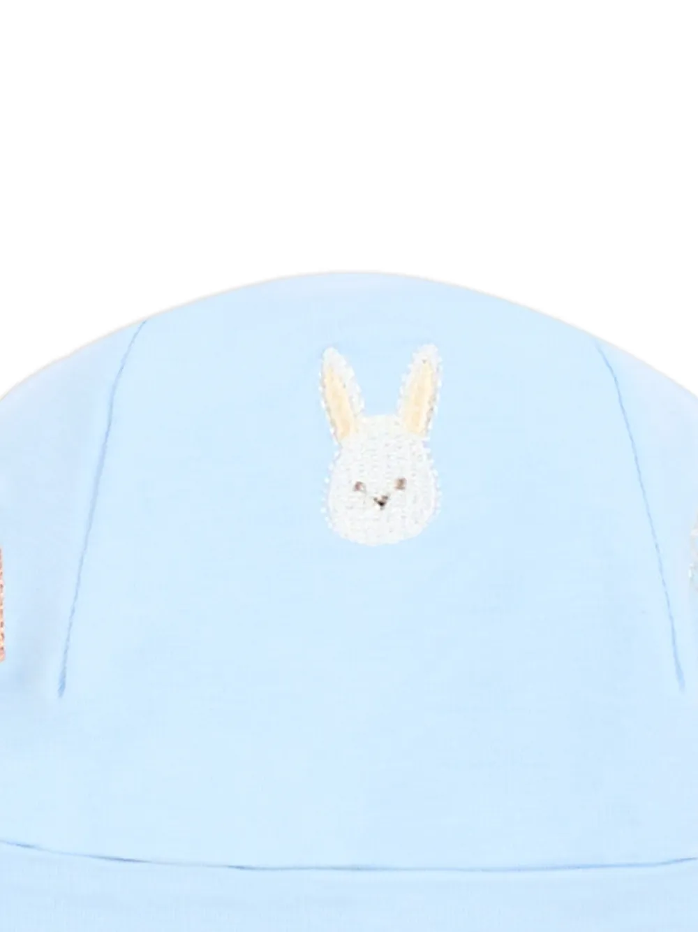 Le Boo Beebè Muts met borduurwerk Blauw