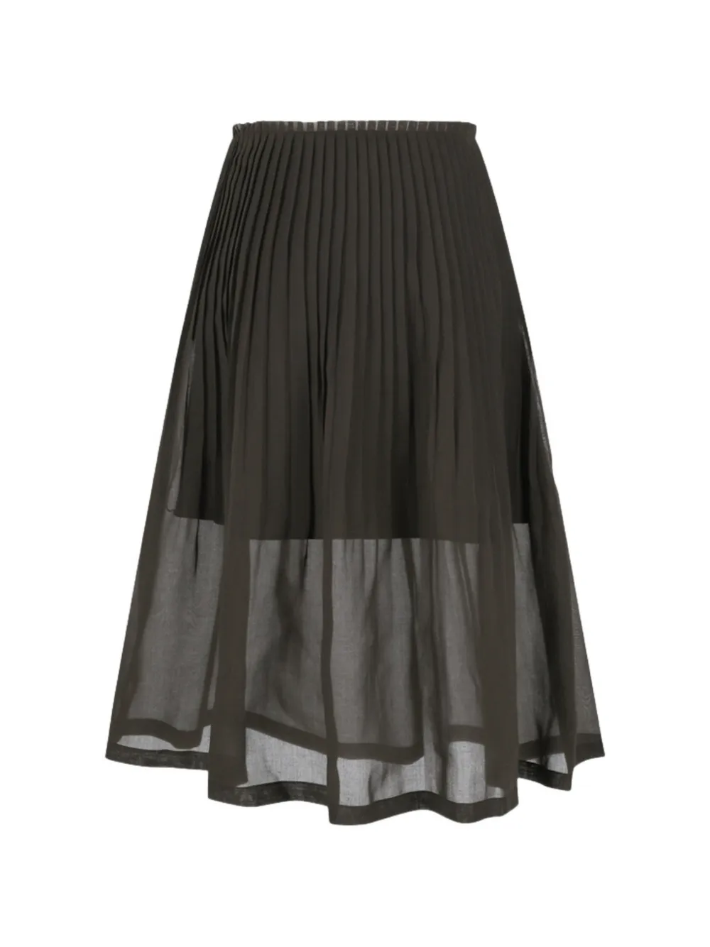  Amomento Falda Midi Plisada - Marrón 