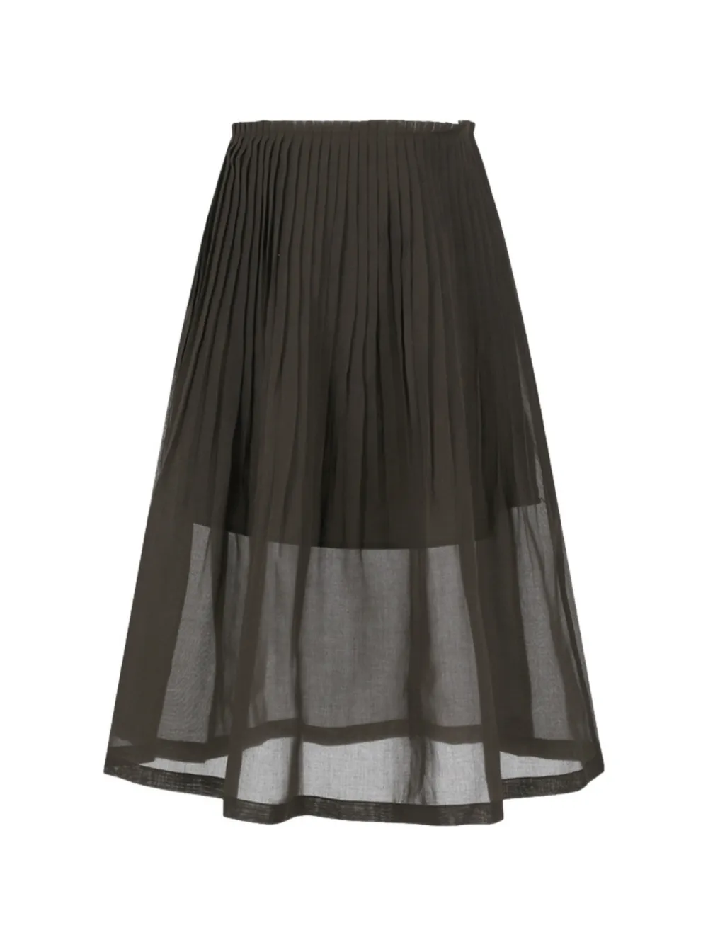 Amomento pleated midi skirt - Marrone