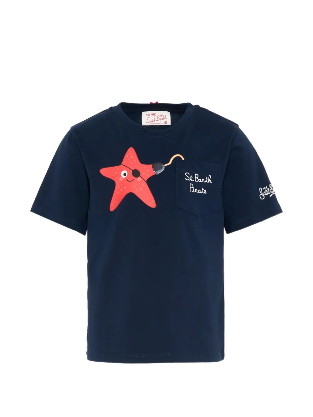 MC2 Saint Barth Kids chest-pocket T-shirt - Blu