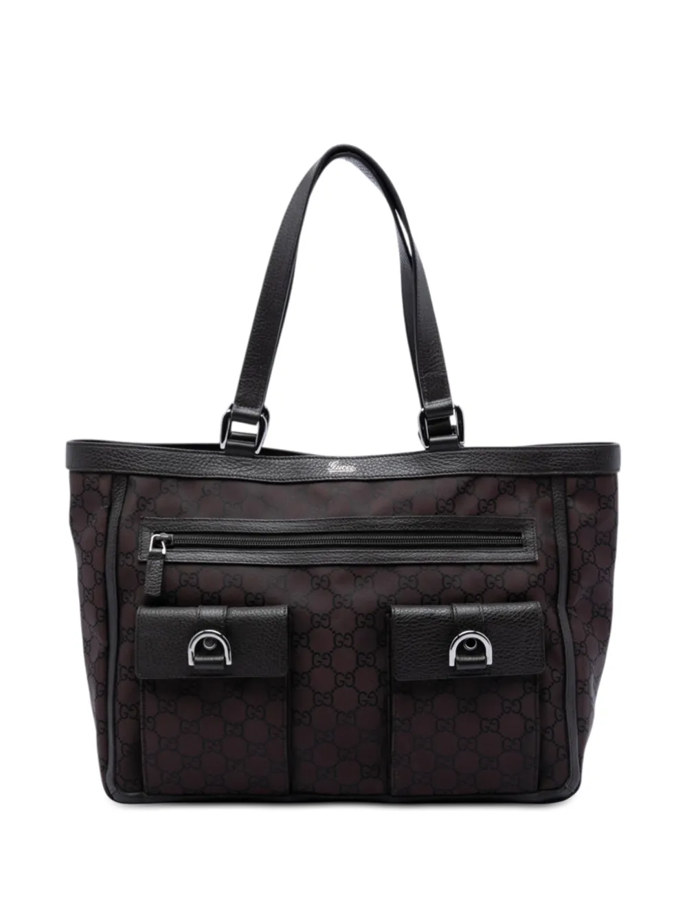 Gucci Pre-Owned 2016-2025 GG Nylon Abbey D Ring Pocket tote bag - Marrone