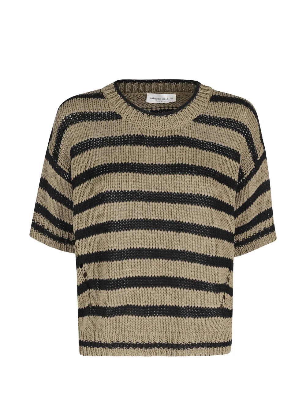 Roberto Collina striped open-knit sweater - Verde