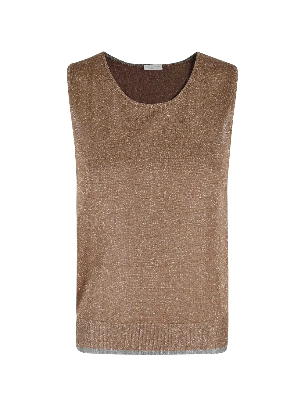 Roberto Collina metallic-effect sleeveless top - Nude