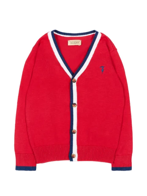 TRUSSARDI JUNIOR v-neck embroidered cardigan