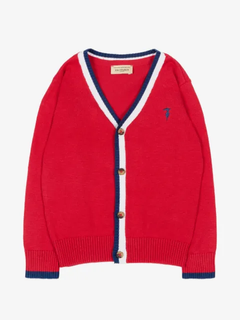 TRUSSARDI JUNIOR cárdigan bordado con cuello en V
