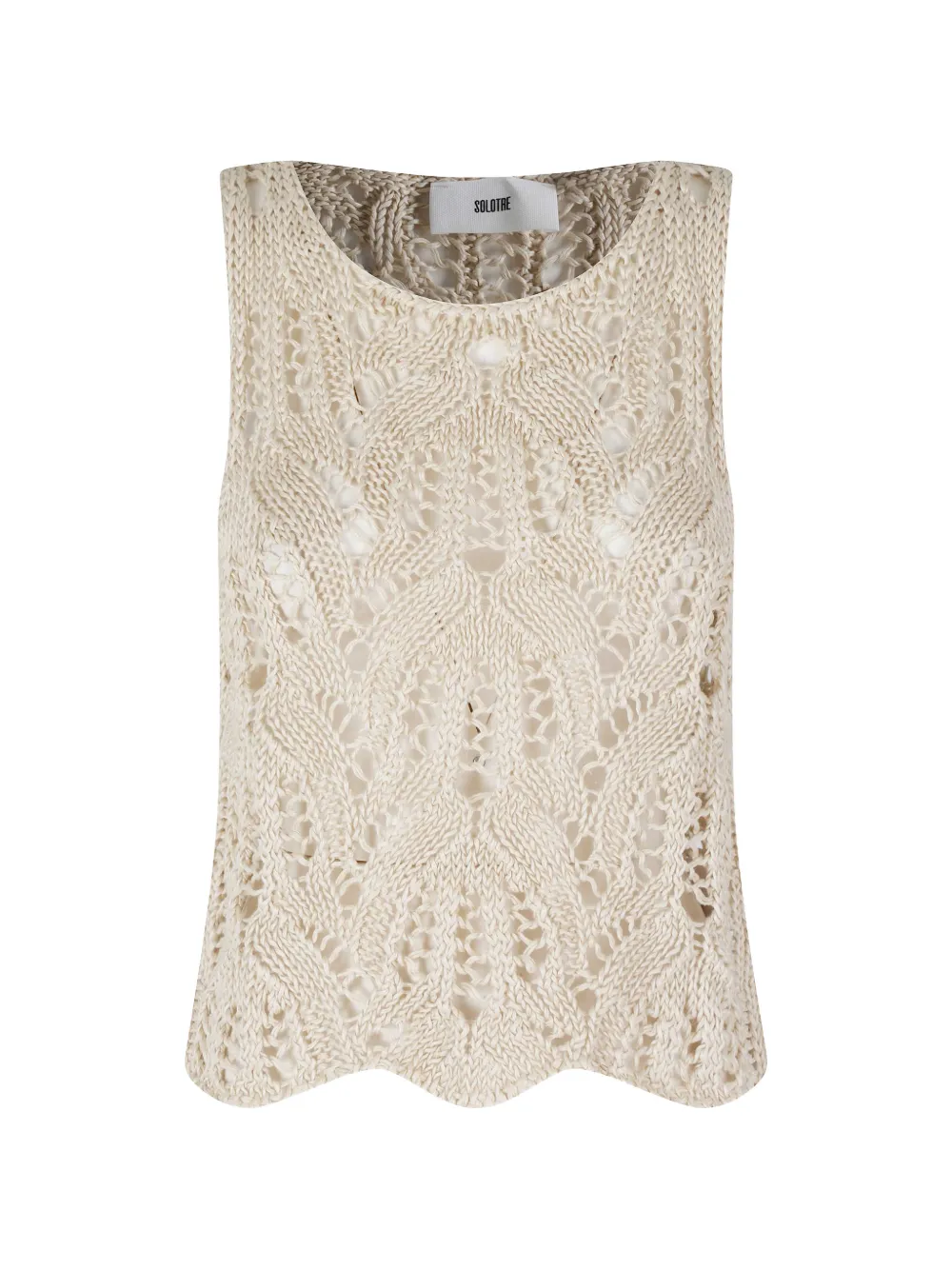 SOLOTRE Maglia open-knit top - Toni neutri