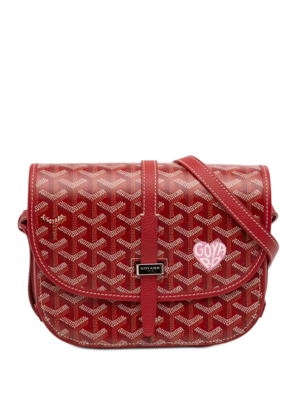 Goyard Pre-Owned Borsa a tracolla Goyardine Coeur Goyard Belvedere II PM 2023 - Rosso