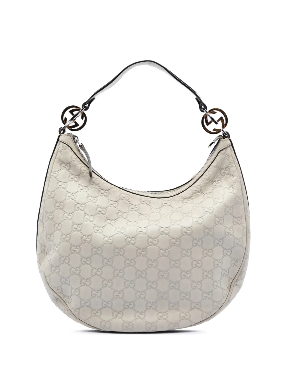 Gucci Pre-Owned 2016-2025 Medium Guccissima Twins hobo bag - Bianco