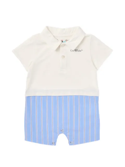 Off-White Kids romper con motivo de rayas