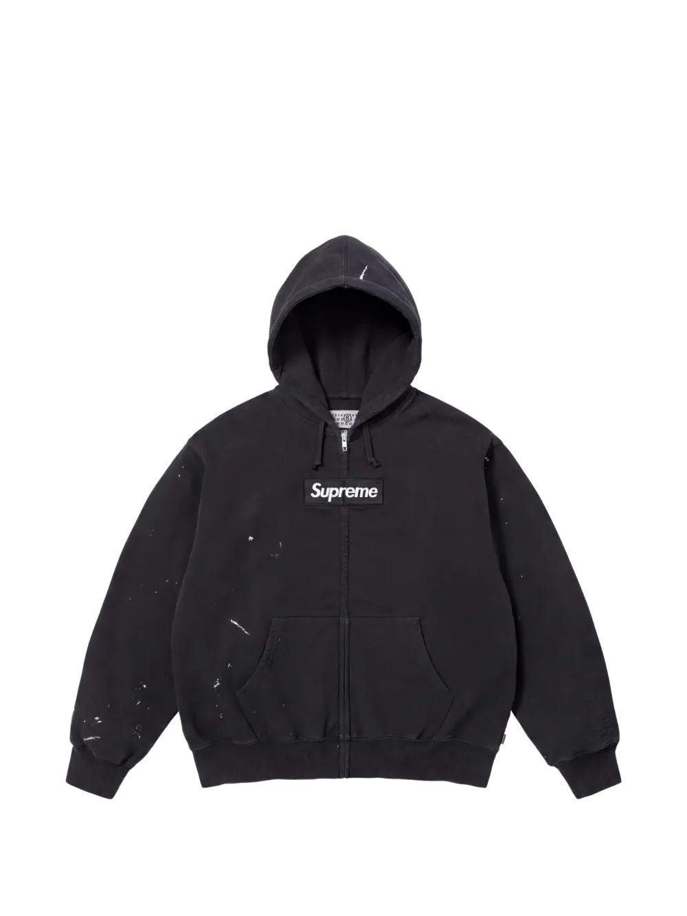 Supreme x MM6 Maison Margiela Box Logo zip-up hoodie - Nero