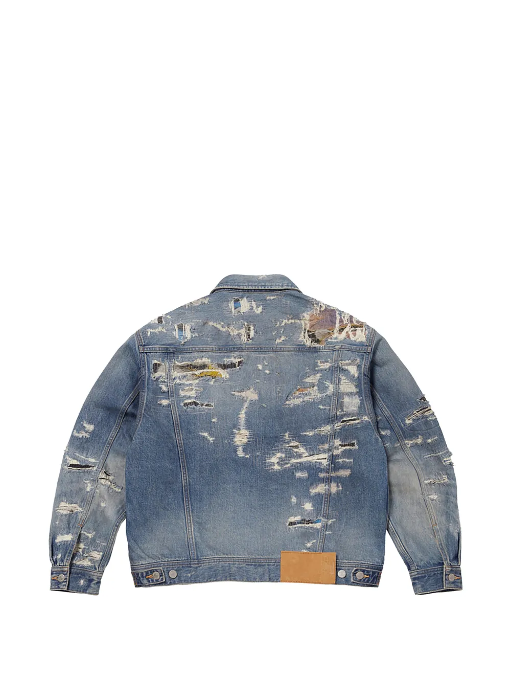 Supreme x MM6 Maison Margiela Distressed Denim Jacket | Blue