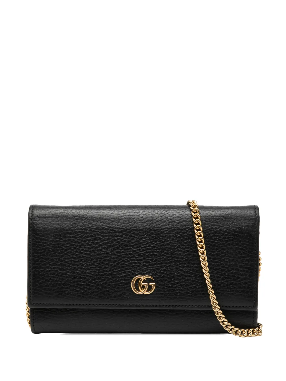 Gucci Pre-Owned 2016-2025 GG Marmont Leather Wallet on Chain crossbody bag - Nero