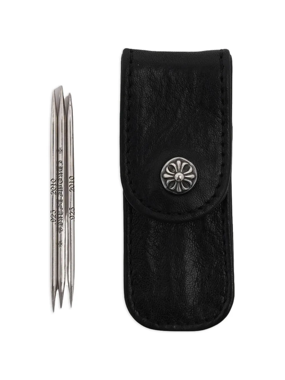 Chrome Hearts logo-engraved toothpick set - Black