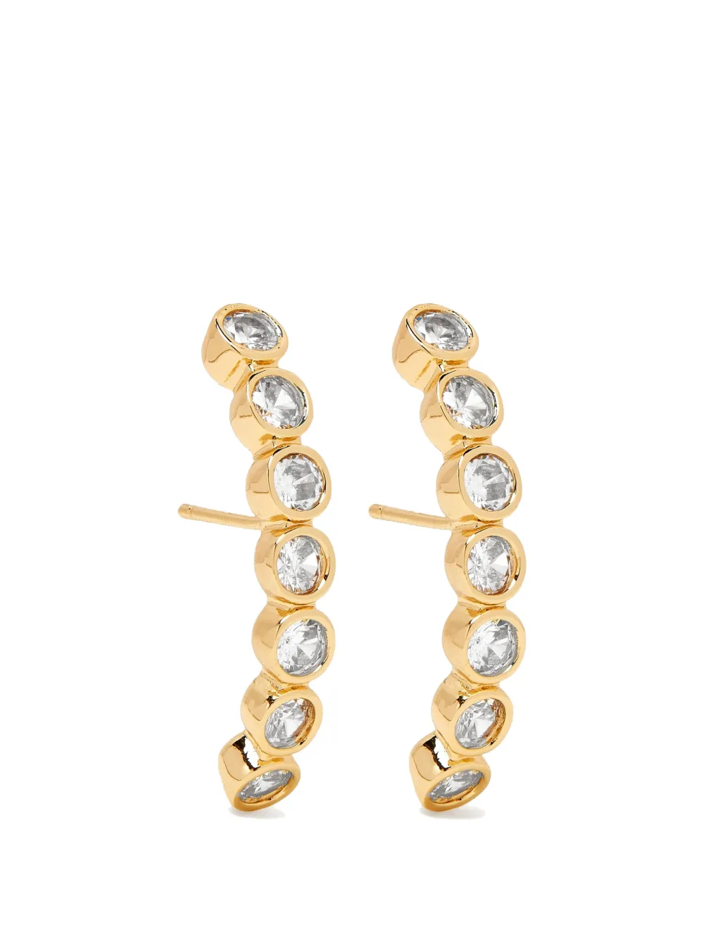 YOJ Averto crystal plated stud earrings - Oro