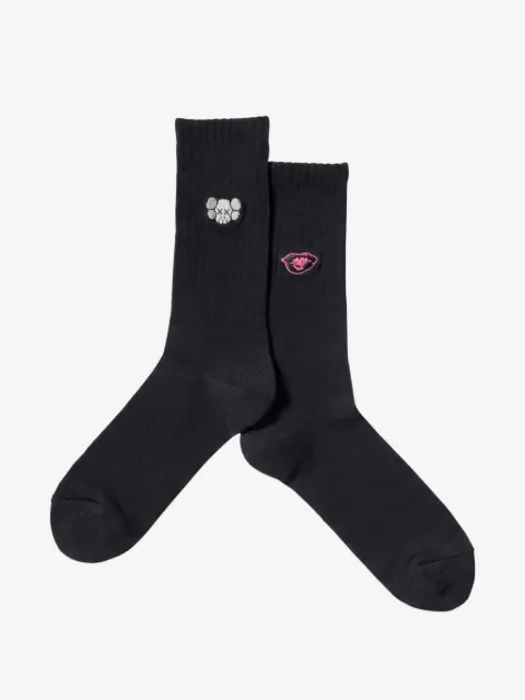 KAWS x Uniqlo x Warhol chaussettes à broderies