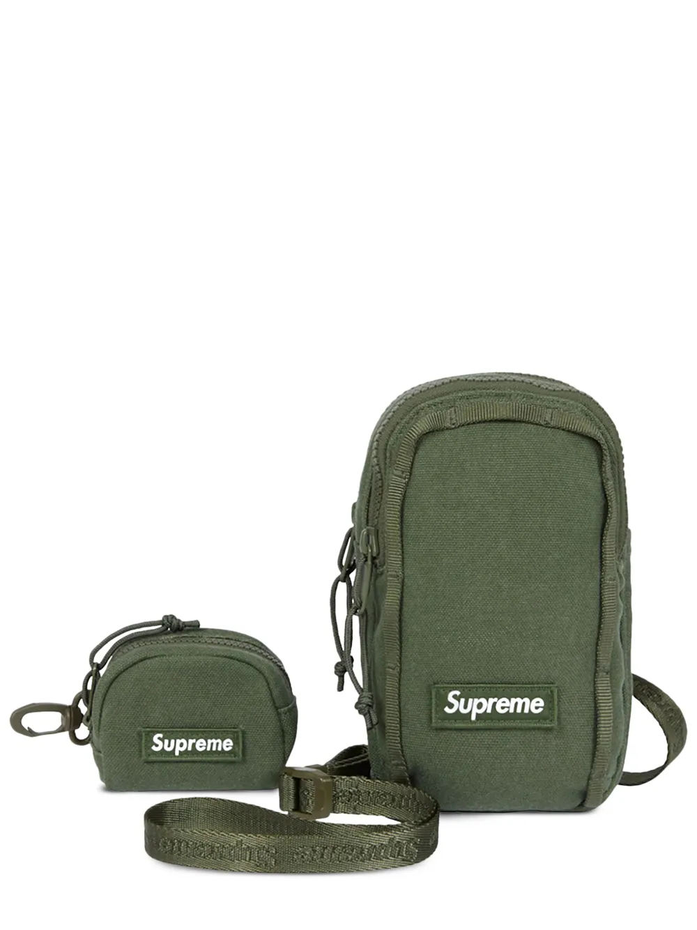 Supreme logo-patch messenger bag - Grün