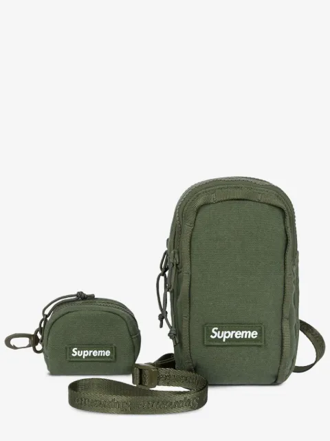Supreme logo-patch messenger bag