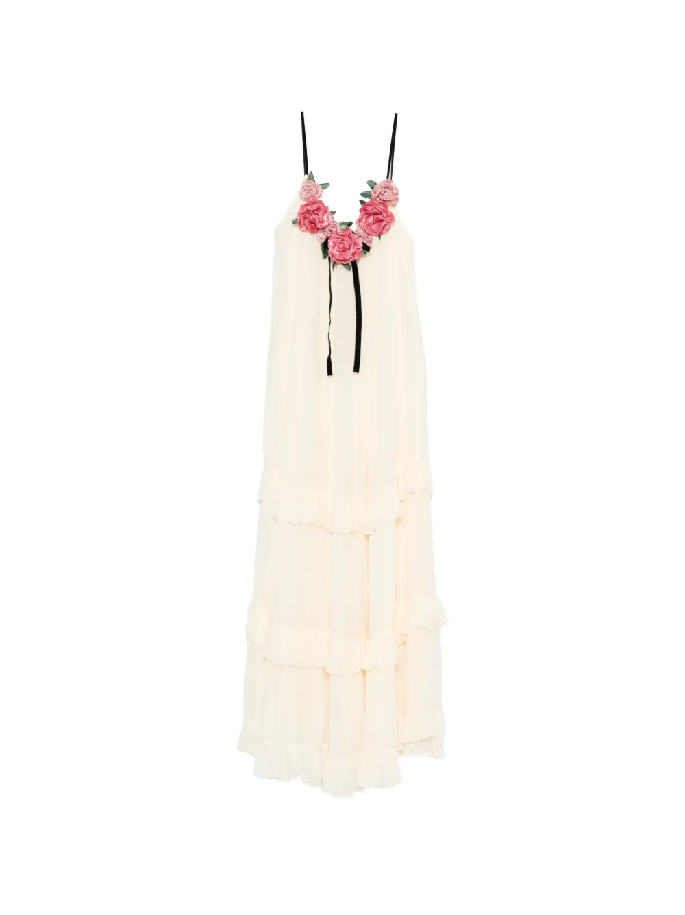 For Love And Lemons ruffled maxi dress - Toni neutri
