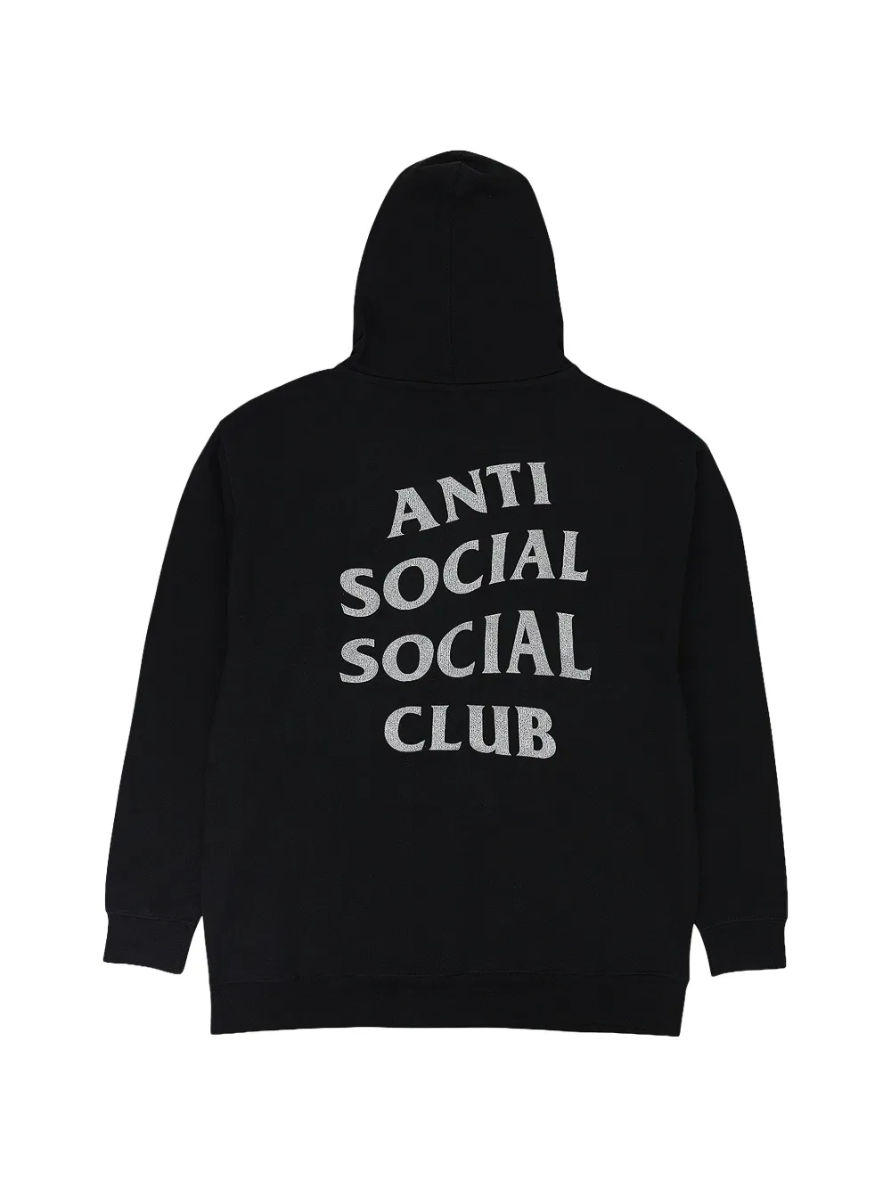 Anti Social Club Hoodie met glitter Zwart