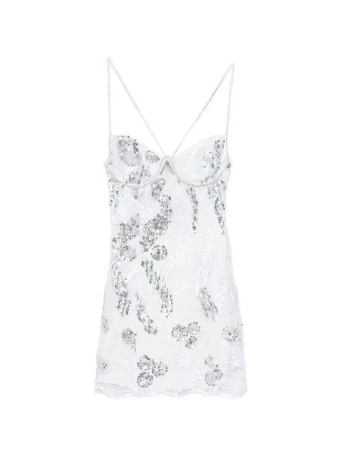 For Love And Lemons sequin-embellished lace mini dress