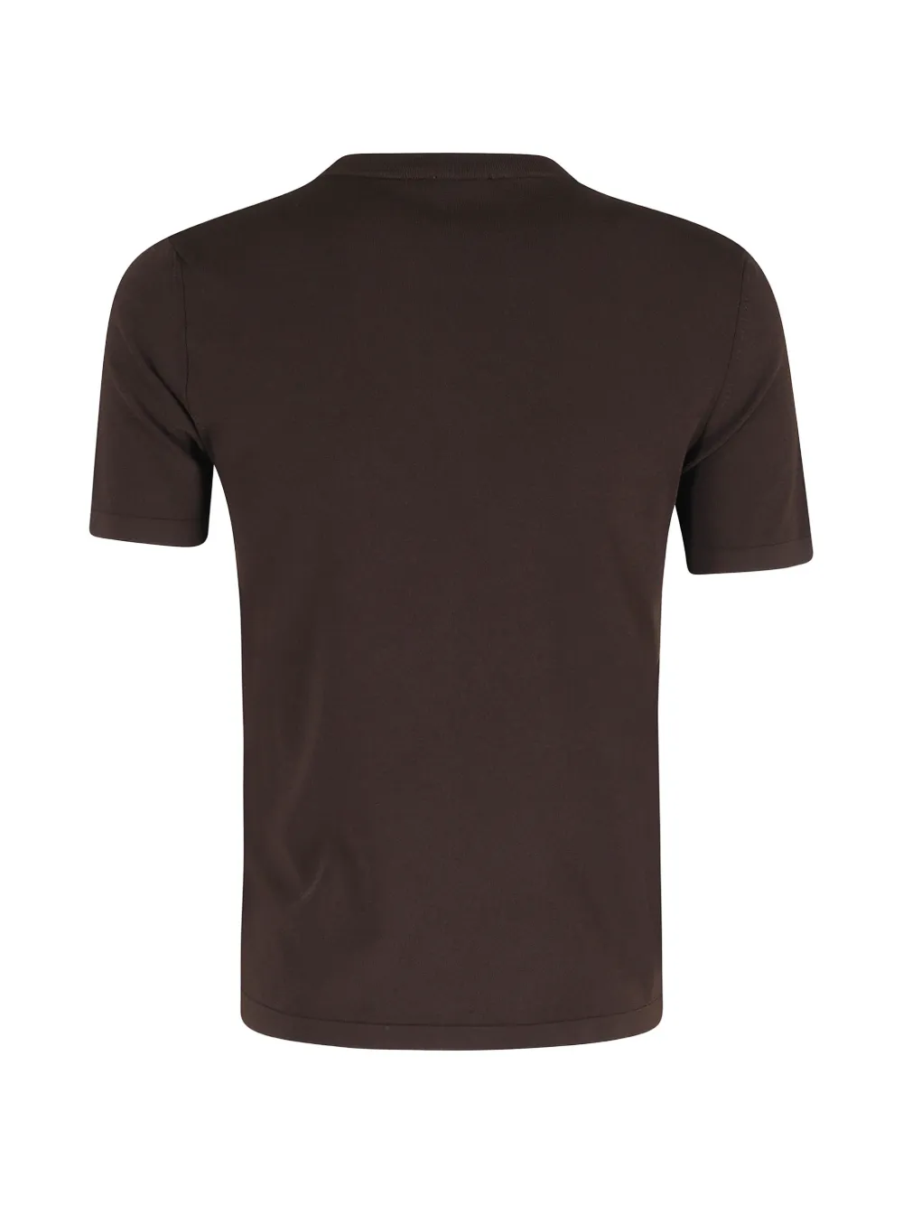 Roberto Collina Fijngebreid T-shirt Bruin