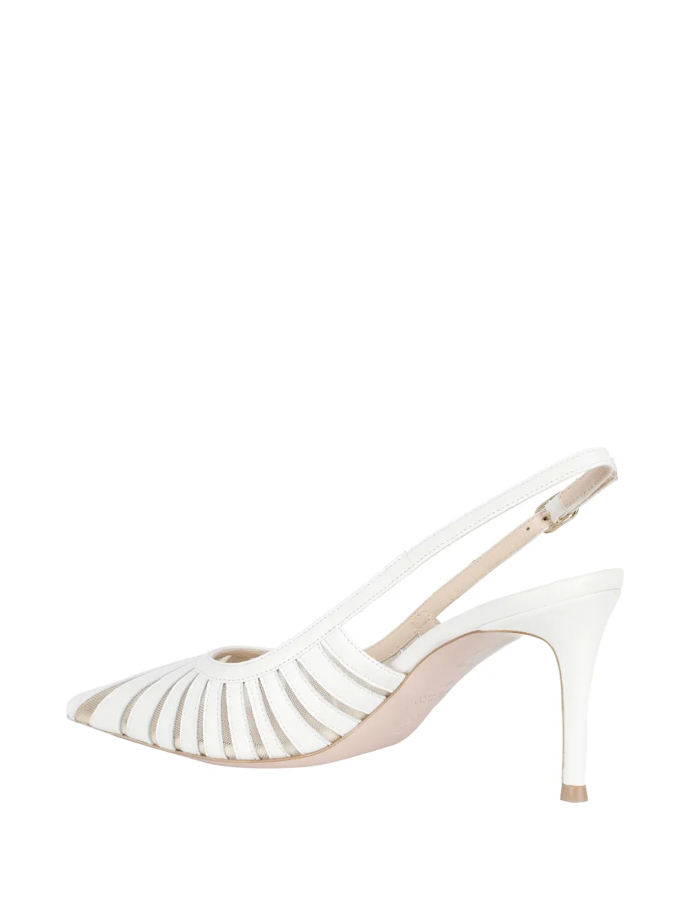 Roberto Festa Sunny cut-out slingback heeled pumps Wit