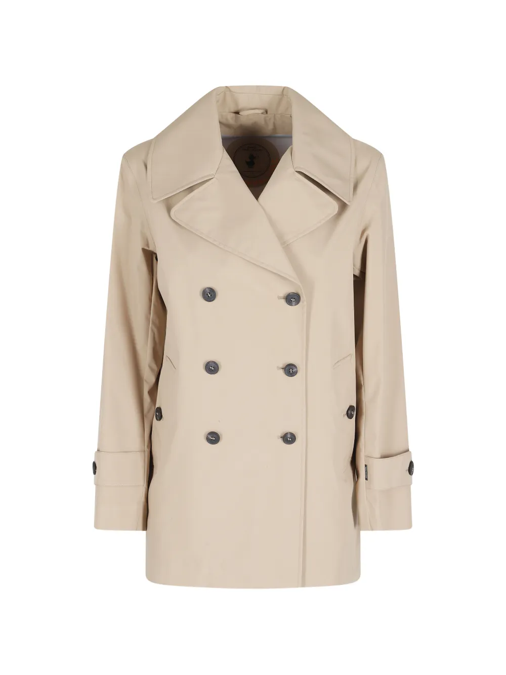 Save The Duck double-breasted notched-lapel jacket - Toni neutri