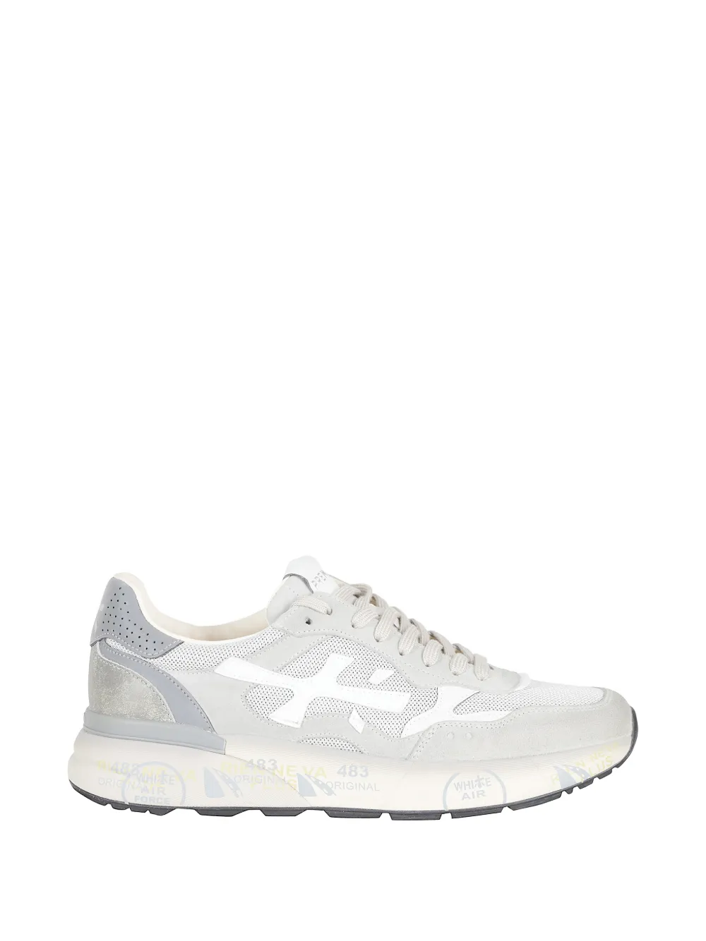 Premiata Mick perforated logo sneakers - Grigio